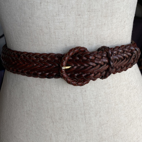 Talbots Leather Braided Belt Small - Picture 3 of 5